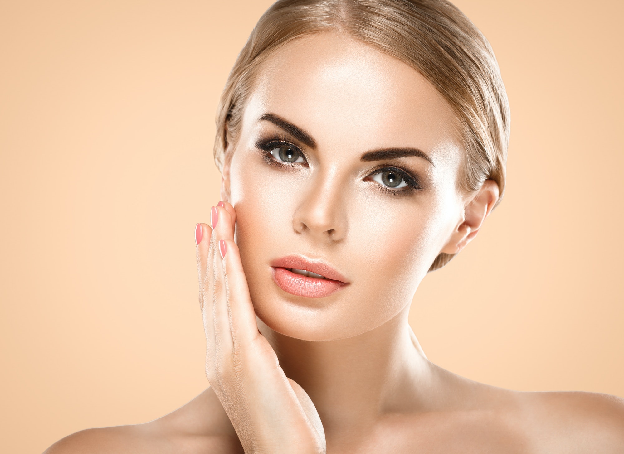 Beauty skin woman face healthy female skin care portrait